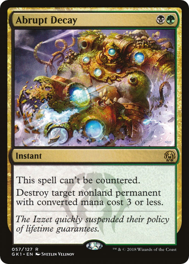 Abrupt Decay