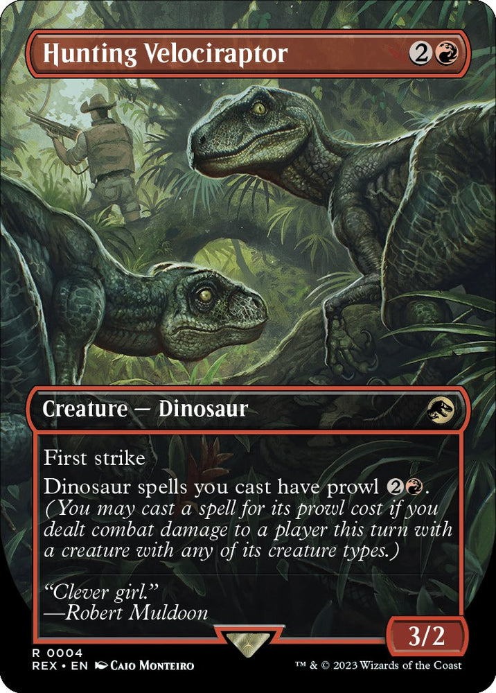 Hunting Velociraptor (Borderless)