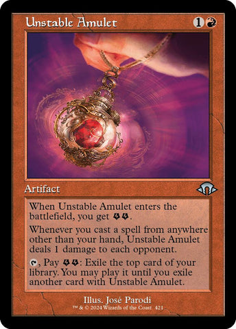 Unstable Amulet (Retro Frame)