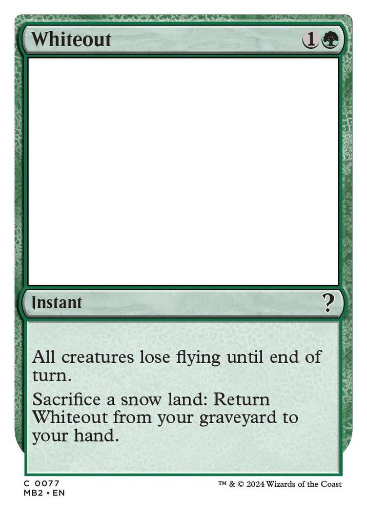 Whiteout (White Border)