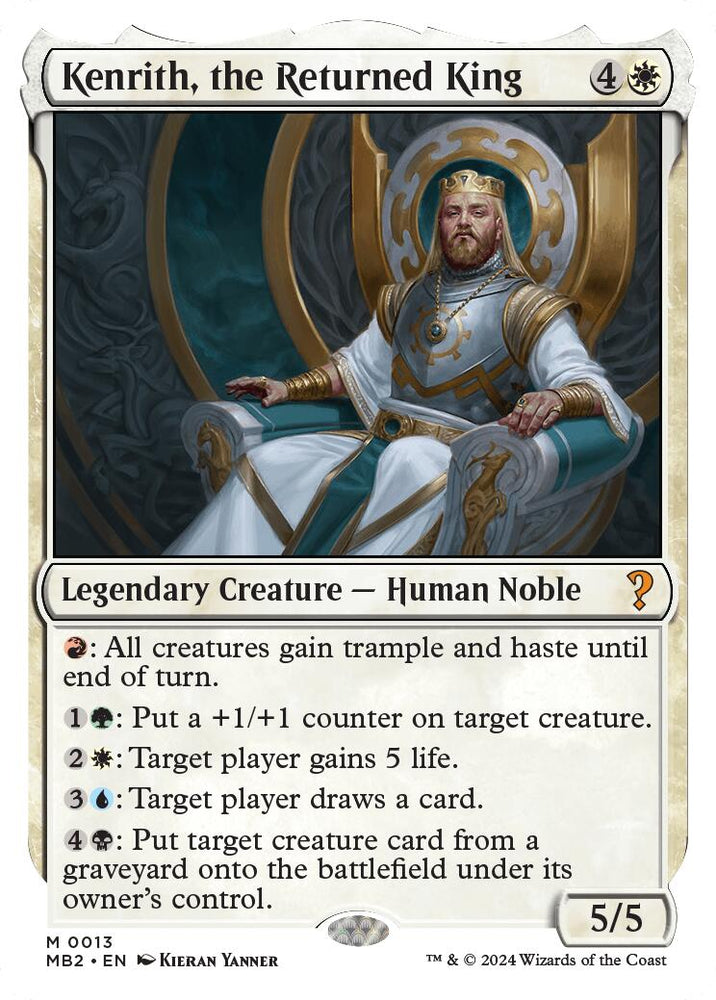 Kenrith, the Returned King (White Border)