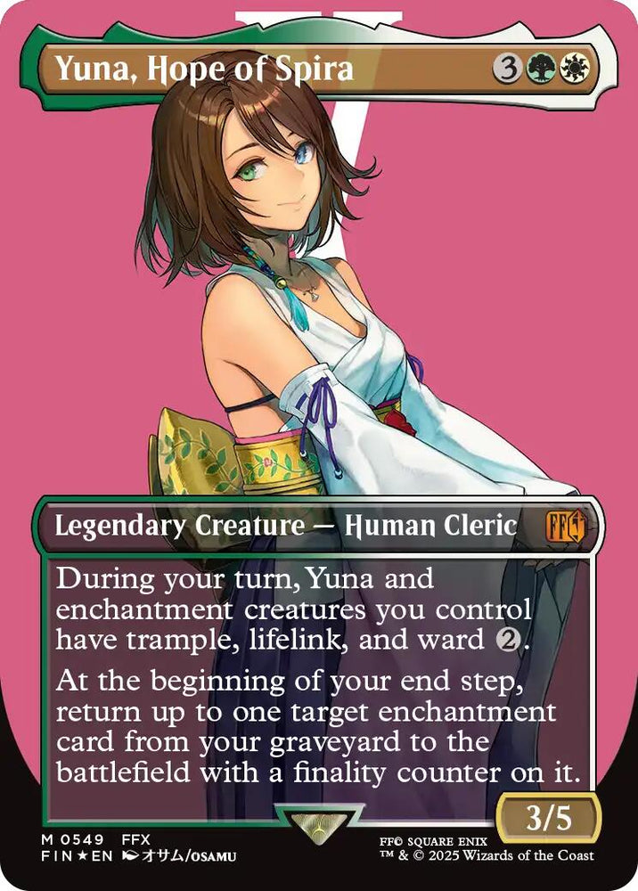 Yuna, Hope of Spira (Borderless) (Surge Foil)