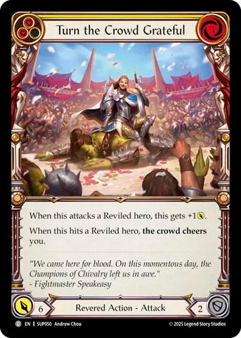 Turn the Crowd Grateful (Yellow) [SUP050] (Super Slam)  Rainbow Foil