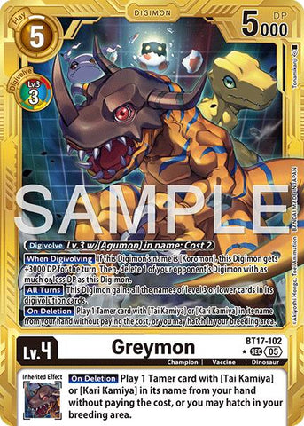 Greymon - BT17-102 (Gold Border)