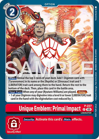 Unique Emblem: Primal Impact (Dawn of Liberator Box Topper)