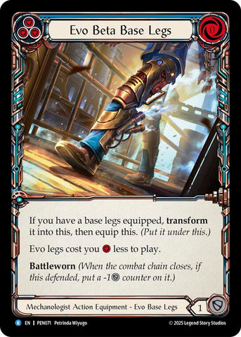 Evo Beta Base Legs (Blue) (Cold Foil) [PEN071] (Compendium of Rathe)  Cold Foil