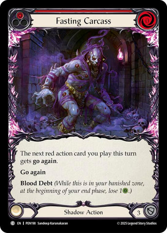 Fasting Carcass (Red) (Rainbow Foil) [PEN198] (Compendium of Rathe)  Rainbow Foil