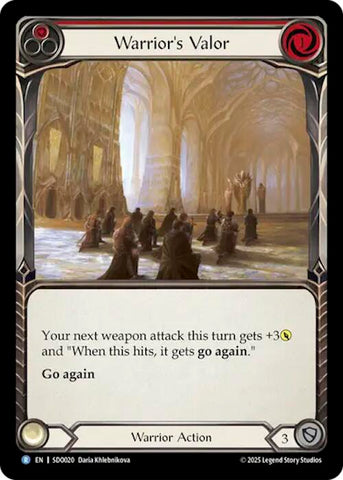 Warrior's Valor (Red) (Regular) [SDO020] (Silver Age Chapter 2)