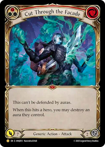 Cut Through The Facade (Red) (Gold) [ANQ013] (Compendium of Rathe - Antiquity Pack)  Rainbow Foil