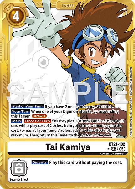 Tai Kamiya - BT21-102 (Gold Border)