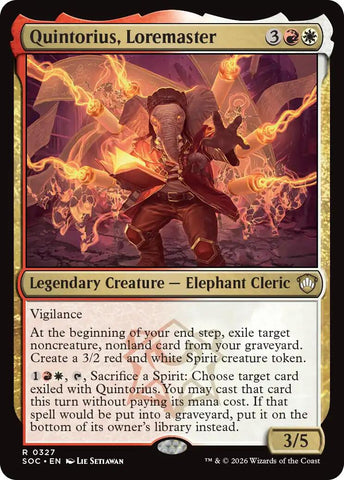 Quintorius, Loremaster