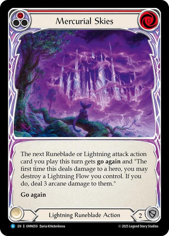 Mercurial Skies (Red) [OMN059] (Omens of the Third Age)  Rainbow Foil