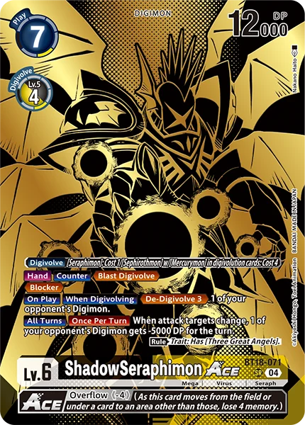 ShadowSeraphimon ACE [BT18-071] (Tamer's Evolution Box -Rise of Digimon-) [Release Special Booster Ver.2.0 Promos]